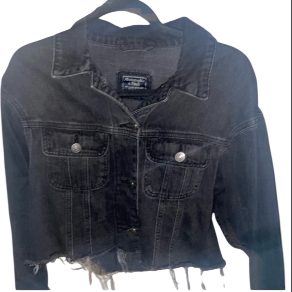 Abercrombie & Fitch Black Denim Jacket‎ Size XS